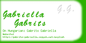 gabriella gabrits business card